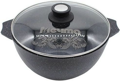 Казан Granit black Мечта 6л АП стеклянная крышка купить в СОМ