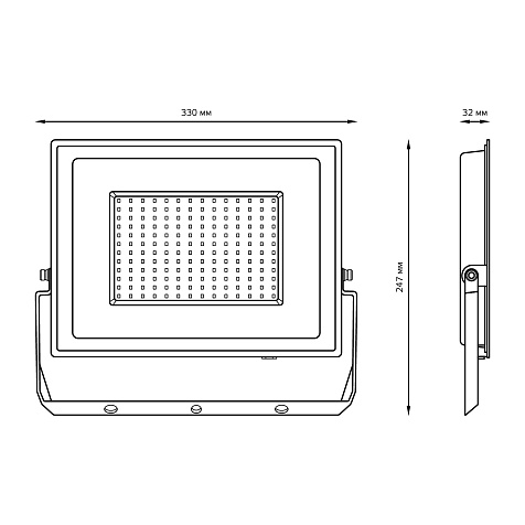 Прожектор Gauss Elementary 150W 12750Lm 6500K IP65 ПРОМО G2 черный купить в СОМ
