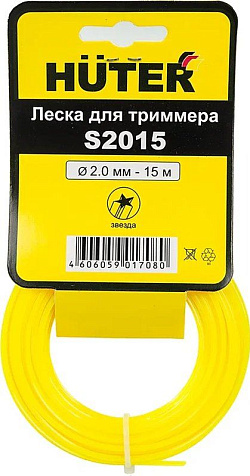 Леска для триммера HUTER звезда 2.0мм, 15м купить в СОМ