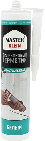 Герметик силиконовый Master Klein, нейтральный, белый, 280 мл купить в СОМ