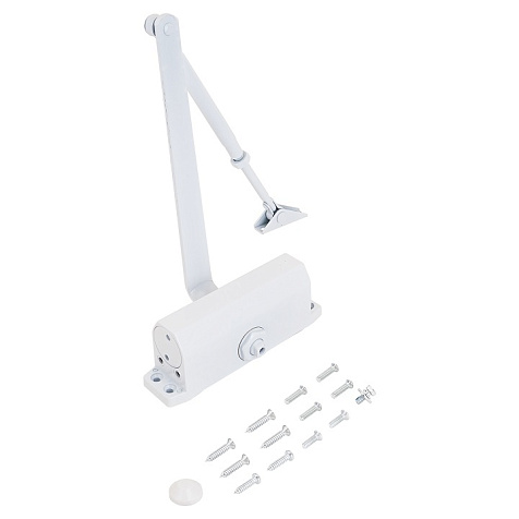 Доводчик дверной Notedo DC-100 White, до 100 кг, белый купить в СОМ