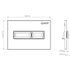Кнопка для инсталляции Loranto Prestige 7520, белый глянец, квадратная купить в СОМ