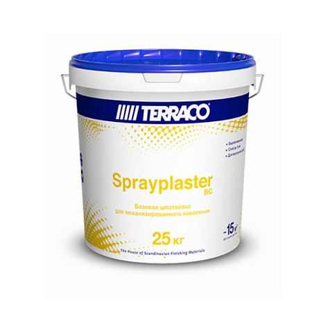 Шпатлевка базовая готовая Sprayplaster Basecoat, 25 кг, для машинного нанесения купить в СОМ