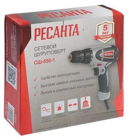 Шуруповерт сетевой Ресанта СШ-550-1, 550 Вт купить в СОМ