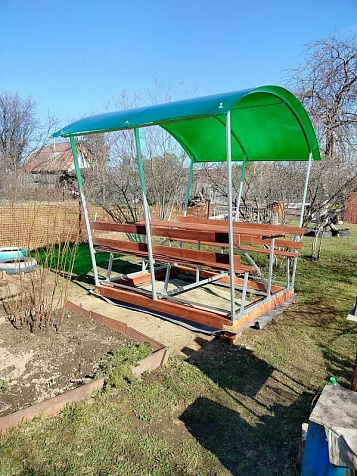 Беседка дачная с досками, профиль 40х20мм купить в СОМ