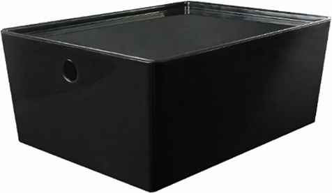 Контейнер Versa 12л с крышкой прозрачный черный купить в СОМ