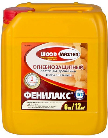 Состав огнебиозащитный Woodmaster Фенилакс, 1-ой степени, 6 кг купить в СОМ