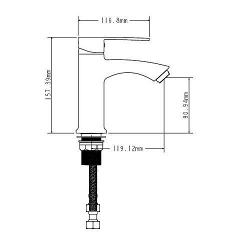 Смеситель для раковины Ammore A1009-C, белый купить в СОМ