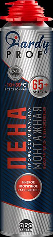 Пена монтажная профессиональная Hardy 65, всесезонная, 1000 мл купить в СОМ