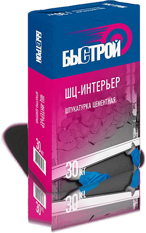 Штукатурка цементная Быстрой ШЦ- Интерьер, 30 кг купить в СОМ