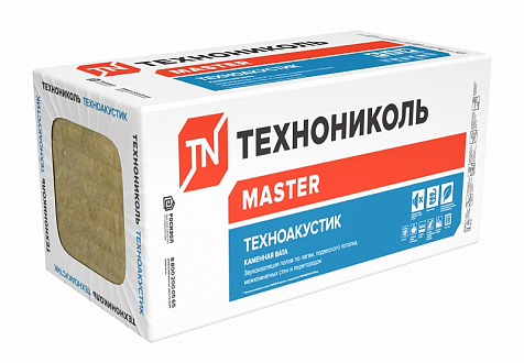 Плита минеральная ТЕХНОАКУСТИК, 1200х600х50, 8шт/уп (0,288 м3) купить в СОМ