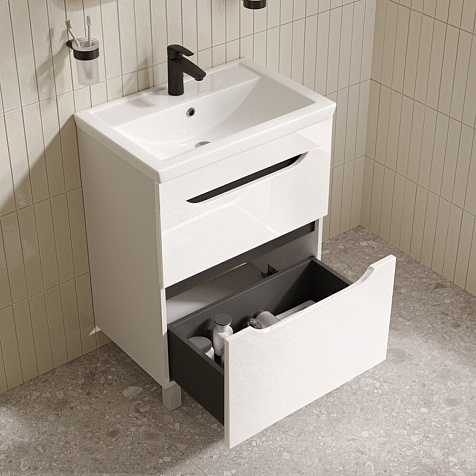 Тумба-умывальник Iddis Ray RAY60WFi95K 60, белый, с раковиной 4076000i28 купить в СОМ