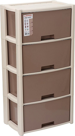 Комод 4 секции Колорит 47.5×30×94см бежевый купить в СОМ