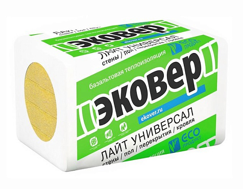 Плита минеральная ЭКОВЕР Лайт Универсал 35, 1000х600х50 мм, 12 шт, 0.36 м3 купить в СОМ