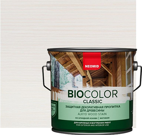 Антисептик алкидный Neomid BioColor Classic, белый, 2.7 л купить в СОМ