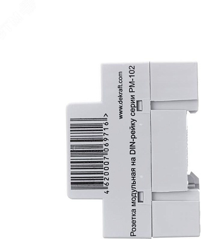 Розетка на DIN-рейку модульная DEKraft РМ-102 16А 220В 2P+PEN купить в СОМ