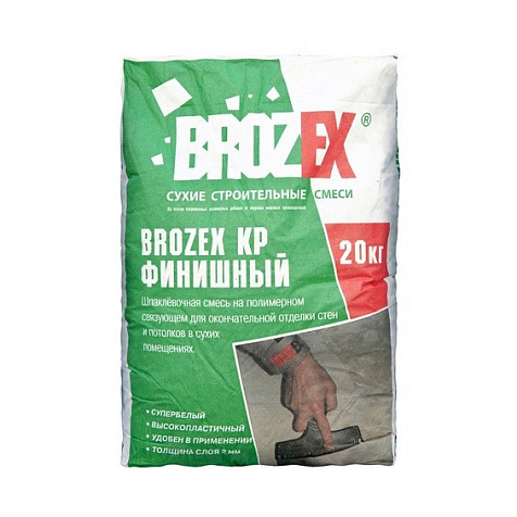 Шпаклевка полимерная Brozex WR 650 КР ФИНИШ + , 20 кг купить в СОМ