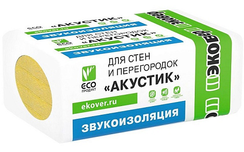 Плита минеральная ЭКОВЕР Акустик, 1000х600х100 мм, 4 шт, 0.36 м3 купить в СОМ