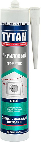 Герметик Tytan Professional, акриловый, универсальный, белый, 280мл купить в СОМ