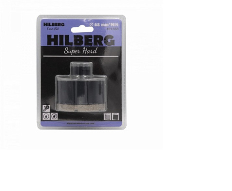 Коронка алмазная по керамограниту для УШМ Hilberg Super Hard, 68x35мм купить в СОМ