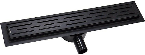 Желоб водоотводящий Azario AZT3BLACK500 D40 L=500 мм, металл, поворот 360°, с решеткой, черный купить в СОМ