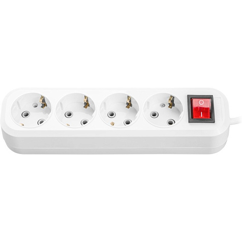 Удлинитель ОНЛАЙТ OPE-S-04-200-ESC-3x1  4 гн, 2 м, СЗ, с выключ, 16А, IP20, белый купить в СОМ