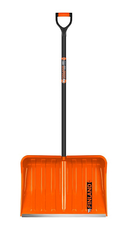 Лопата снеговая FINLAND Orange, деревянный черенок, 550х390мм купить в СОМ