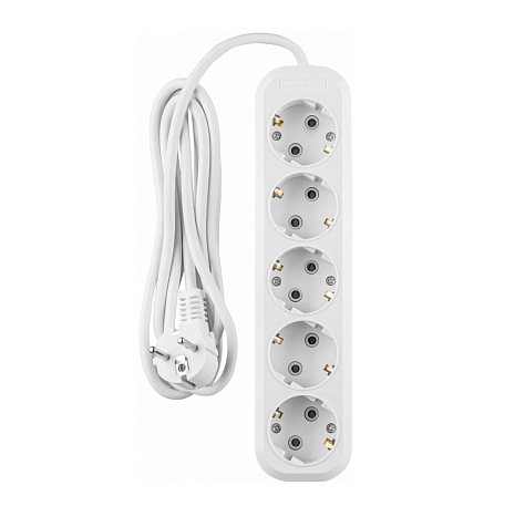 Удлинитель ОНЛАЙТ OPE-S-05-300-E-3x1  5 гн, 3 м, СЗ, 16А IP20 белый купить в СОМ