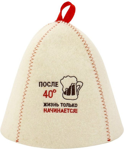 Шапка банная После 40 полиэфир, шерсть купить в СОМ