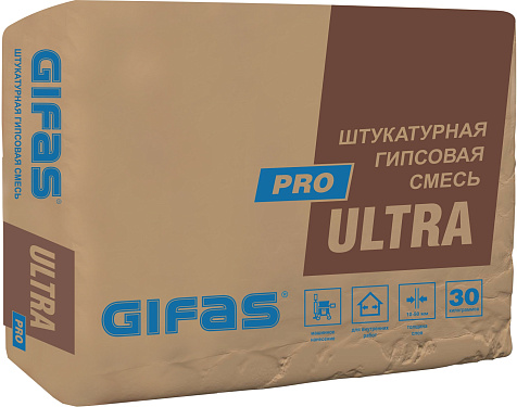Штукатурка гипсовая Gifas ULTRA PRO, 30 кг купить в СОМ