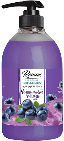 Крем-мыло Romax Черничный смузи 1л купить в СОМ