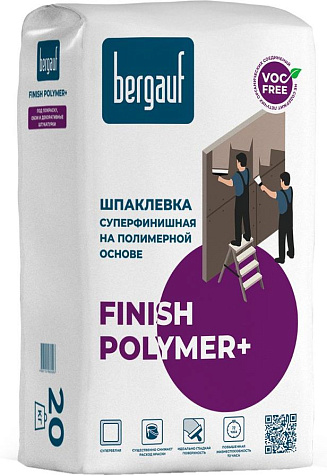 Шпатлевка полимерная Bergauf Finish Polymer+, белая, 20 кг купить в СОМ