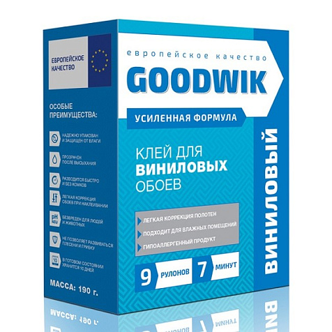 Клей Goodwik 9 для виниловых обоев, 190 гр купить в СОМ