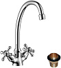 Смеситель для мойки Rossinka Y02-71, латунь, хром купить в СОМ
