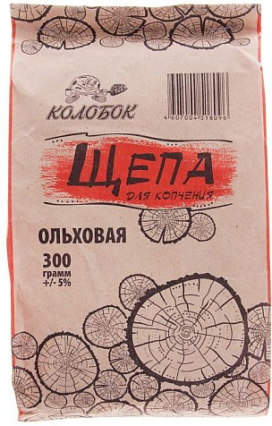 Щепа для копчения Колобок Ольха 300 г купить в СОМ