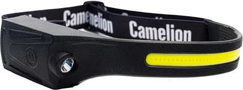 Фонарь налобный Camelion LED5383 COB+LED 3W,170lm,6K, 4 реж,3XAAA,черный купить в СОМ