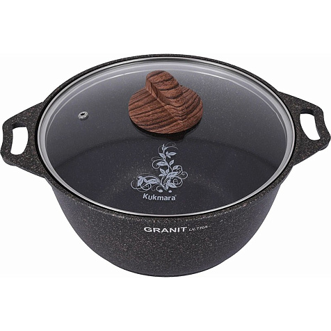 Кастрюля 3л со стеклянной крышкой Granit ultra original купить в СОМ