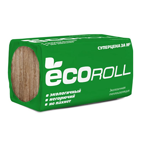 Плита минеральная ECORoll, 1230х610х50 мм, 16 шт, 0.6 м3 купить в СОМ