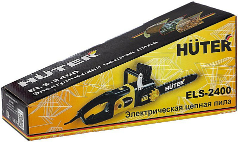 Пила электрическая цепная HUTER ELS-2400, 2400 Вт, шаг 3/8, шина 45 см купить в СОМ