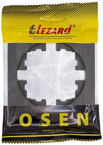 Рамка для розеток и выключателей LEZARD OSEN Осень 1м. горизонтальная, квадрат,черный бархат купить в СОМ