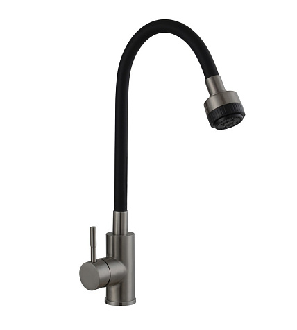 Смеситель для мойки Avrora Kitchen AV9001GM, латунь, оружейная сталь купить в СОМ