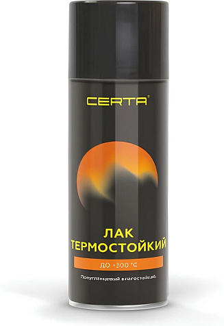 Лак аэрозоль термостойкий (+300°C) Certа, 0.52 л купить в СОМ