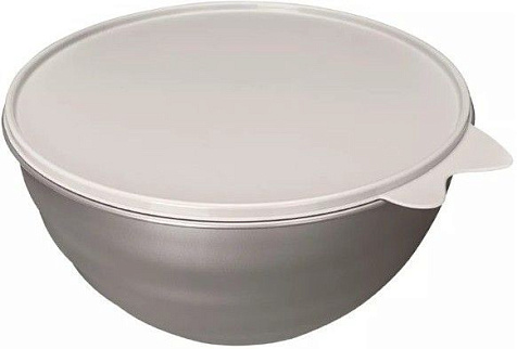 Миска Wave с крышкой 3,7л металлик бежевый купить в СОМ