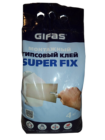 Клей гипсовый монтажный Gifas Super Fix, 4 кг купить в СОМ