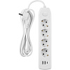 Удлинитель ОНЛАЙТ OPE-USB-04-300-ESC-3x1  4 гн, 2гн USB-A,1гн USB-С, 3 м, выкл СЗ 10А IP20 бел. купить в СОМ