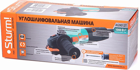 Машина углошлифовальная STURM AG 9012Т, 125мм, 1000 Вт купить в СОМ