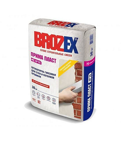 Штукатурка гипсовая Brozex Оптима Пласт GP50, 30 кг купить в СОМ