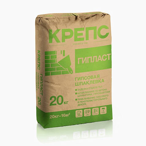 Шпатлевка гипсовая Крепс Гипласт , 20 кг купить в СОМ