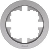 Рамка для розеток и выключателей LEZARD OSEN Осень 1м. горизонтальная, круглая, серая матовая купить в СОМ