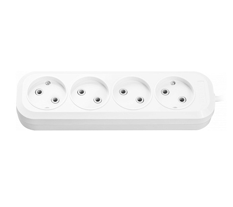Удлинитель ОНЛАЙТ OPE-S-04-300-X-2x1  4 гн, 3 м, БЗ, 10А IP20 белый купить в СОМ